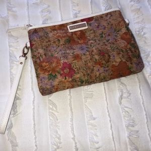 Cork wristlet that changes into a purse